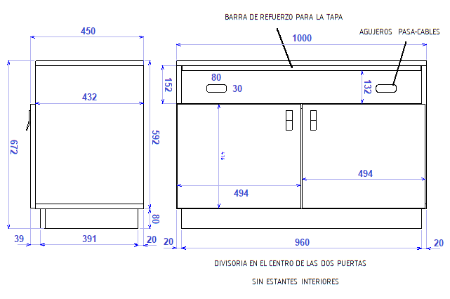 LISBOA MUEBLE TV 1000